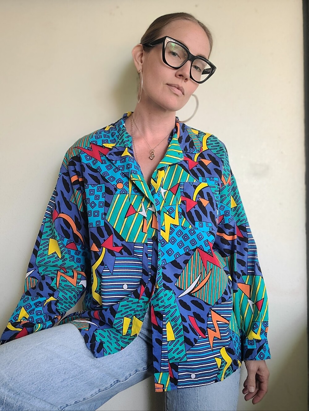The Drunk Uncle Vintage 80s Button Down by Le Weekend L - Picture 8 of 9